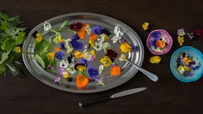 Cooking with flowers, eating with Conde de los Andes