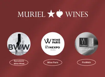 Muriel Wines estará presente en las principales ferias internacionales del sector vitivinícola en 2026.