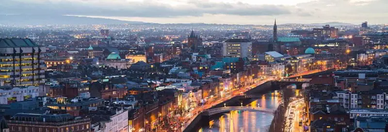 Dublín al anochecer