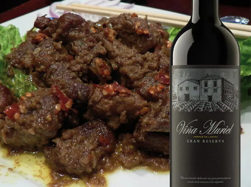 Malaysia food with Rioja wine