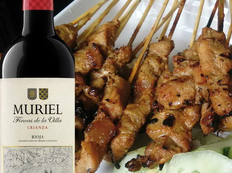 Malaysia food with Rioja wine