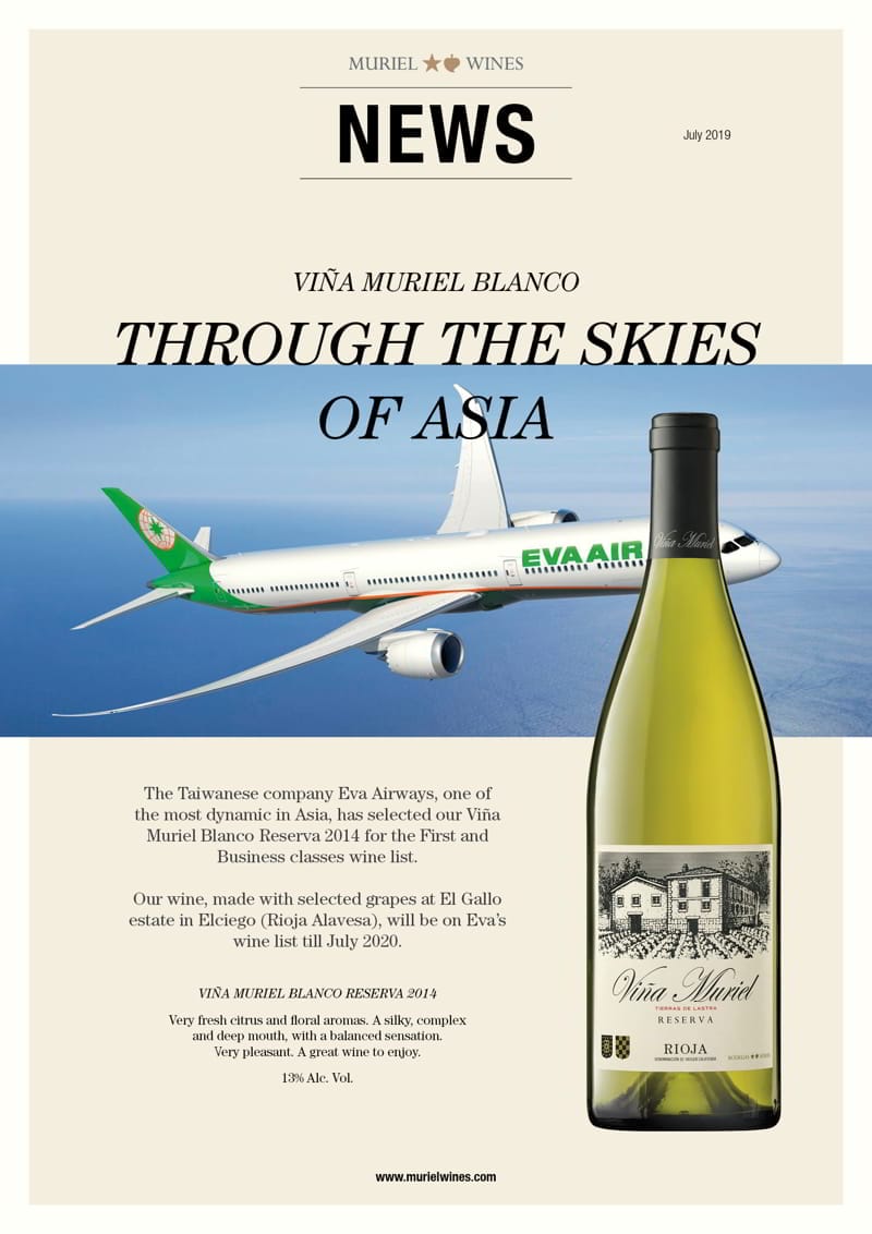 A great white wine on Eva Airways